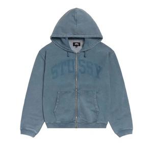 Кофты на молнии Stussy Faded Graphic Zip Hoodie «Вымытый темно-синий»