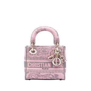 Сумка-сэтчел Mini Embroidered Canvas Toile De Jouy Lady D Lite (2023 год)
