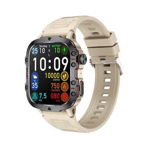 Умные часы Unisex - Bluetooth-звонки - 1.96-дюймовый HD-экран 240x282 - Android/IOS - водонепроницаемость 3ATM - мониторинг артериального давления - резиновый ремешок