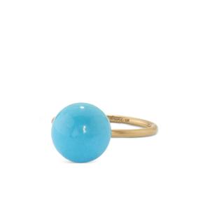 Кольцо Turquoise Gumball из желтого золота