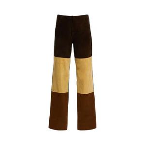 Джинсы Christopher Esber Spliced Suede Denim Jean «Мультиколор/Индиго»