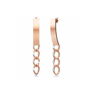 Серьги-гвоздики Royal Chain в розовом золоте