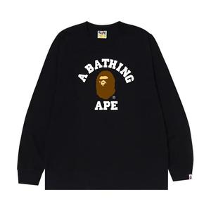 Футболки BAPE College Long-Sleeve Tee 'Черный'