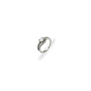 MJ Jewellery кольцо из стерлингового серебра 925 пробы SC521 с покрытием из белого золота