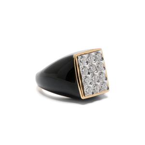 Перстень Tuxedo из желтого золота с бриллиантами