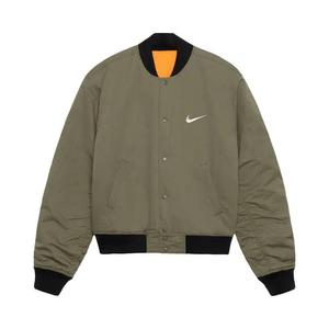 Куртка-универсал Stussy x Nike двусторонняя куртка-универсал 'Medium Olive/Bright Mandarin'
