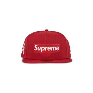 Бейсболка Supreme x MLB Teams Box Logo New Era 'Red - Atlanta'