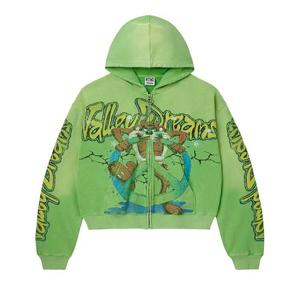 Толстовки на молнии Vale Forever Taz Zip Up Hoodie 'Лайм'