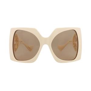 Солнцезащитные очки Gucci Shield 'Ivory White/Brown'