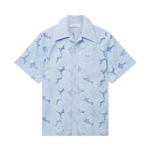 Рубашки на пуговицах Wales Bonner Highlife Bowling Shirt 'Светло-Синий'