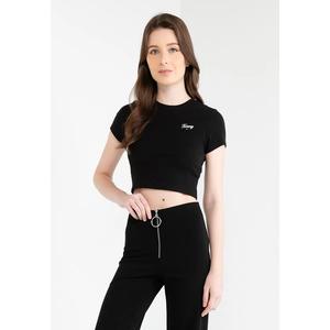 Укороченная облегающая футболка с надписью - Tommy Jeans