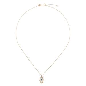 Колье Hamsa из желтого золота с бриллиантами