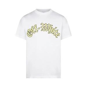Футболки с коротким рукавом Off-White Slim Fit Goth Logo Jersey Short Sleeve Tee 'White'