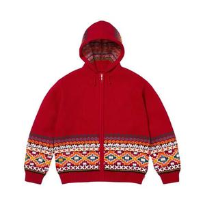 Свитера Supreme Beaded Zip Up Hooded Sweater 'Red'