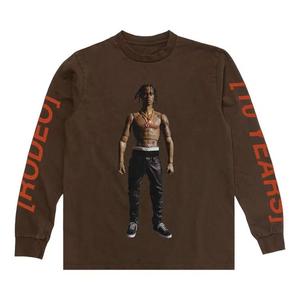 Топы Cactus Jack by Travis Scott Rodeo 10 Years Action Figure Longsleeve 'Brown'