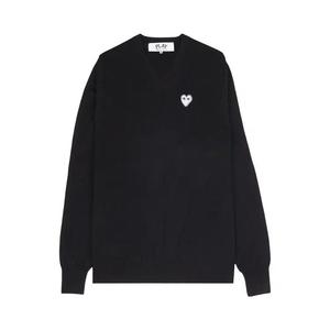 Свитеры Comme des Garçons PLAY Heart V-Neck Sweater 'Black'