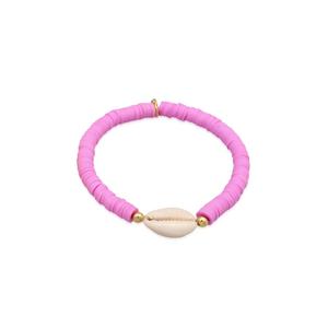 Браслет Trend Beads розовый каури с позолотой