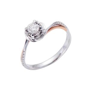 LITZ 18K Белое золото Кольцо с бриллиантом YM-3N596-1M