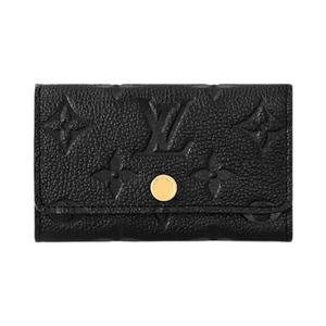 Брелоки и шнурки Louis Vuitton 6 Key Holder 'Черный монограмма тисненая кожа Empreinte'