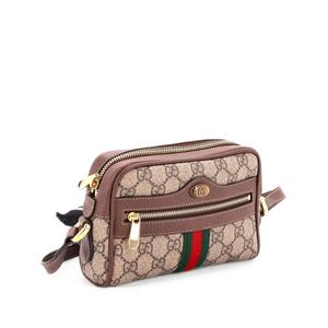 Мини-сумка через плечо Ophidia Shoulder Bag GG Coated Canvas