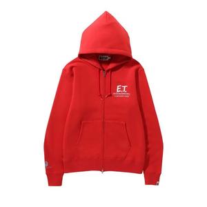 Толстовка на молнии BAPE x E.T. Ape Head Zip Hoodie «Красный»