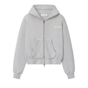 Молнии Fear of God Essentials 90s Full Zip Hoodie 'Вымытый пасмурный'