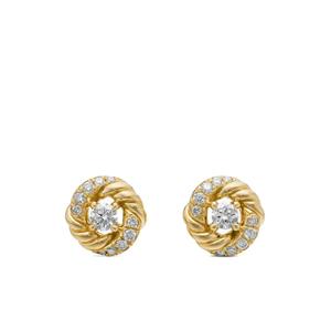 Серьги-гвоздики Petite Infinity из желтого золота с бриллиантами (7.8 мм)