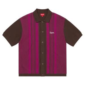 Рубашки на пуговицах Supreme Stripe Button Up Polo 'Brown'