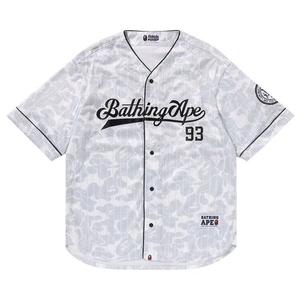Джерси BAPE Camo Stripe Baseball Shirt 'Grey'