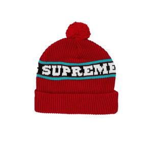 Шапки Supreme Big Stripe Beanie 'Red'