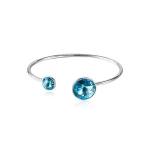 Браслет Serene, украшенный кристаллами SWAROVSKI® — белое золото/светло-голубой