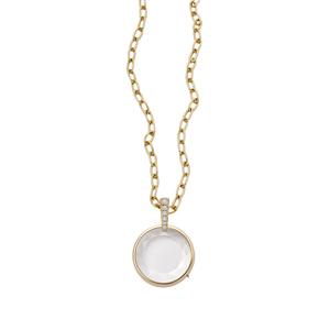 Колье Lyra Locket из желтого золота с бриллиантами
