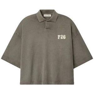Поло Polos Fear of God Essentials Heavy Jersey Cropped Polo 'Washed Seal'