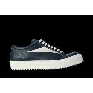 Повседневная обувь Rick Owens Leather Vintage Low Top 'Черный Молоко Молоко'