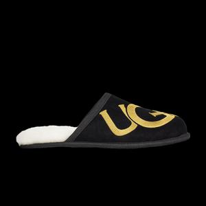 Тапочки UGG Scuff Slipper 'Логотип - Черный Золотой'