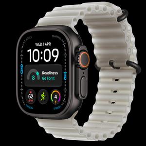 Apple Watch Ultra 4 49 мм, GPS + Cellular, титан, Black, ремешок Translucent Gray Ocean Band