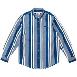 Рубашки на пуговицах Supreme x Nike Cotton Twill Shirt 'Blue Stripe'