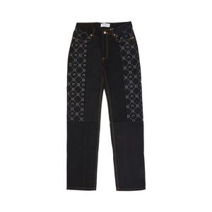 Джинсы Marine Serre Regenerated Denim Straight Leg Pants 'Blue'