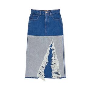 Юбки Marni Bleached Coated Denim Skirt 'Океан'