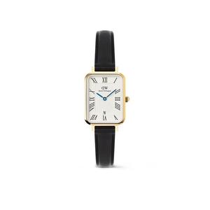 Женские часы Quadro Roman Numerals Date Sheffield White Gold с ремешком из нержавеющей стали и кожи, официальные оригинальные DW