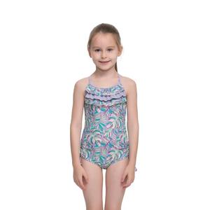 Sunseeker Girl Купальник с пальмами, рюшами и перекрестной спинкой