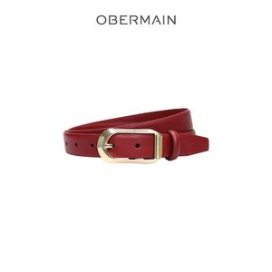 Женский ремень 25MM Pin Buckle Leather Red