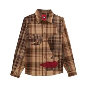 Фланелевые рубашки KidSuper Patchwork Face Flannel 'Brown'