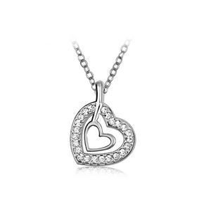 Кулон «Сердце в сердце», украшенный кристаллами Swarovski