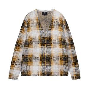 Кардиганы Stussy Hairy Plaid Cardigan 'Gold'