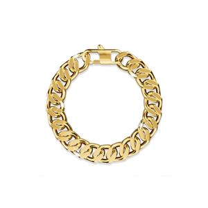 Muse Cuban Gold Многослойный браслет из цепочки из нержавеющей стали 21.5 см
