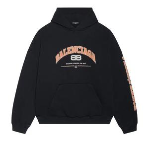 Худи Balenciaga Wide Fit Hoodie 'Черный/Оранжевый/Белый'