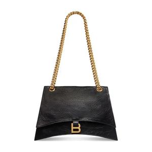 Сумки через плечо Balenciaga Medium Crush Chain Bag 'Black'