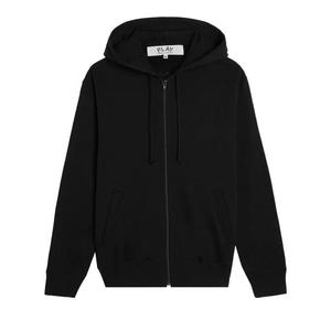Молния Comme des Garçons PLAY толстовка с капюшоном с эмблемой сердца на спине 'Черный'