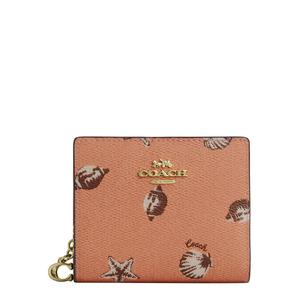 Snap Wallet With Shell Print - Коралловый/ Восход CBO73